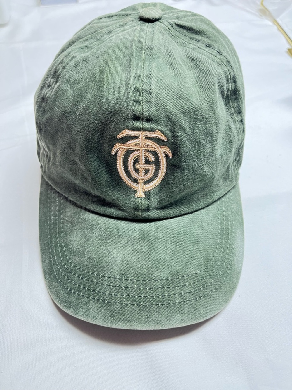 Tavern On The Green Distressed Washed Baseball Cap Embroidered Logo